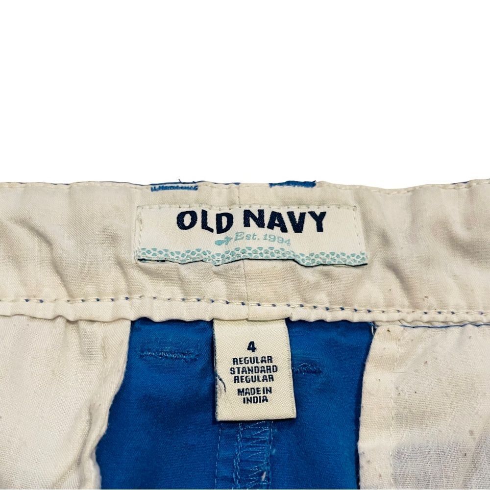 10/$25🦋 Old Navy Royal Blue Low Rise Cuffed Chino Shorts - Size 4 - Picture 3 of 9